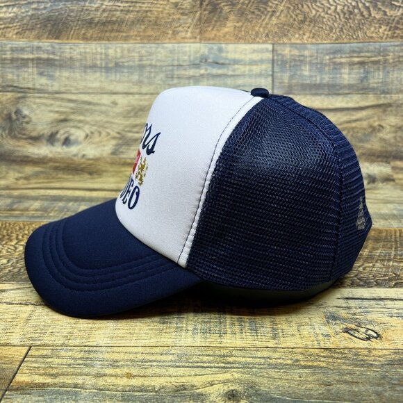 Beer Rodeo Unisex Trucker Hat Navy Snapback Country Western Cap - Picture 4 of 8